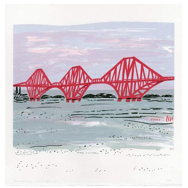 Susie Wright Red Forth Rail Bridge Screen Print 