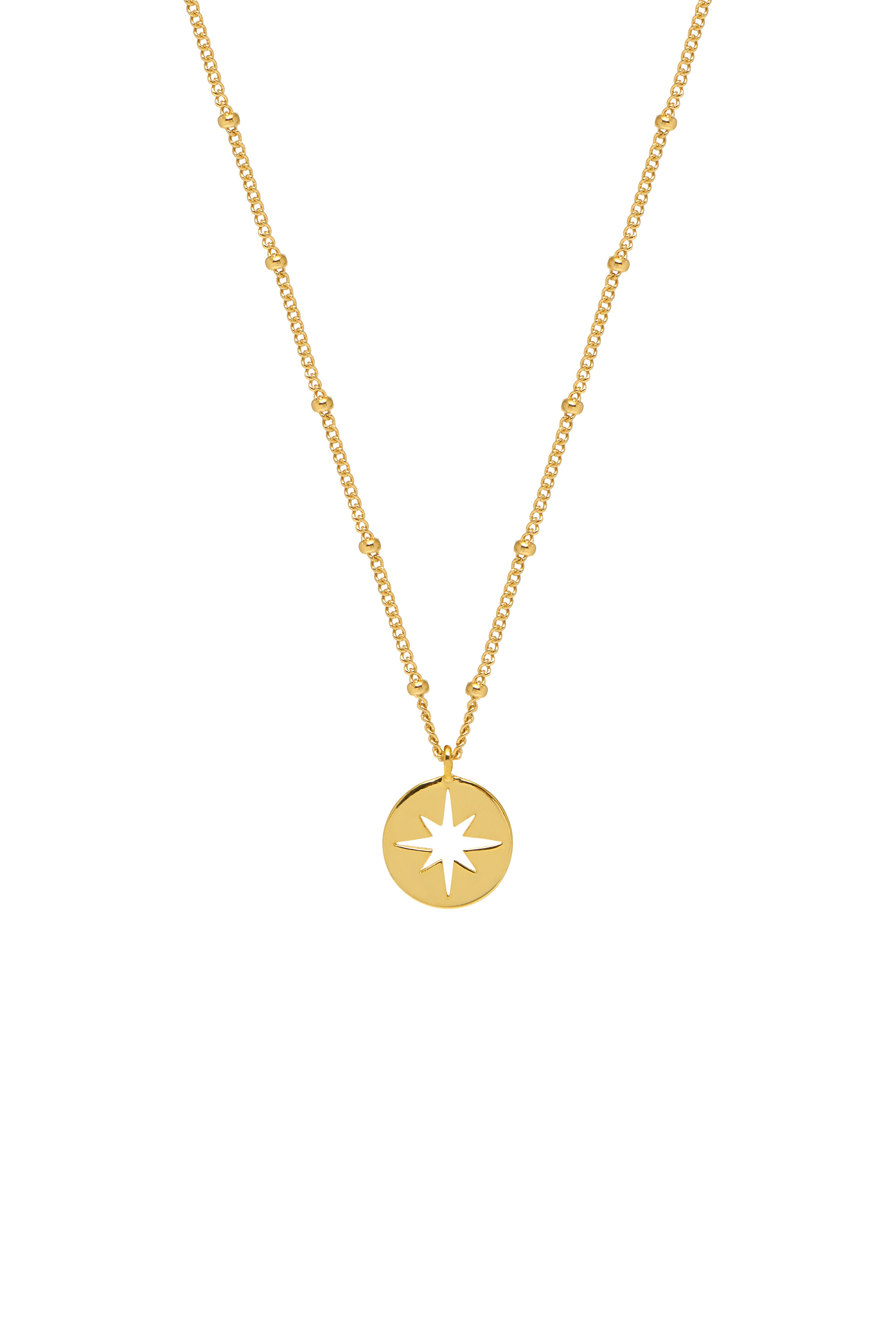 Estella Bartlett  Gold Cut Out Starburst Necklace