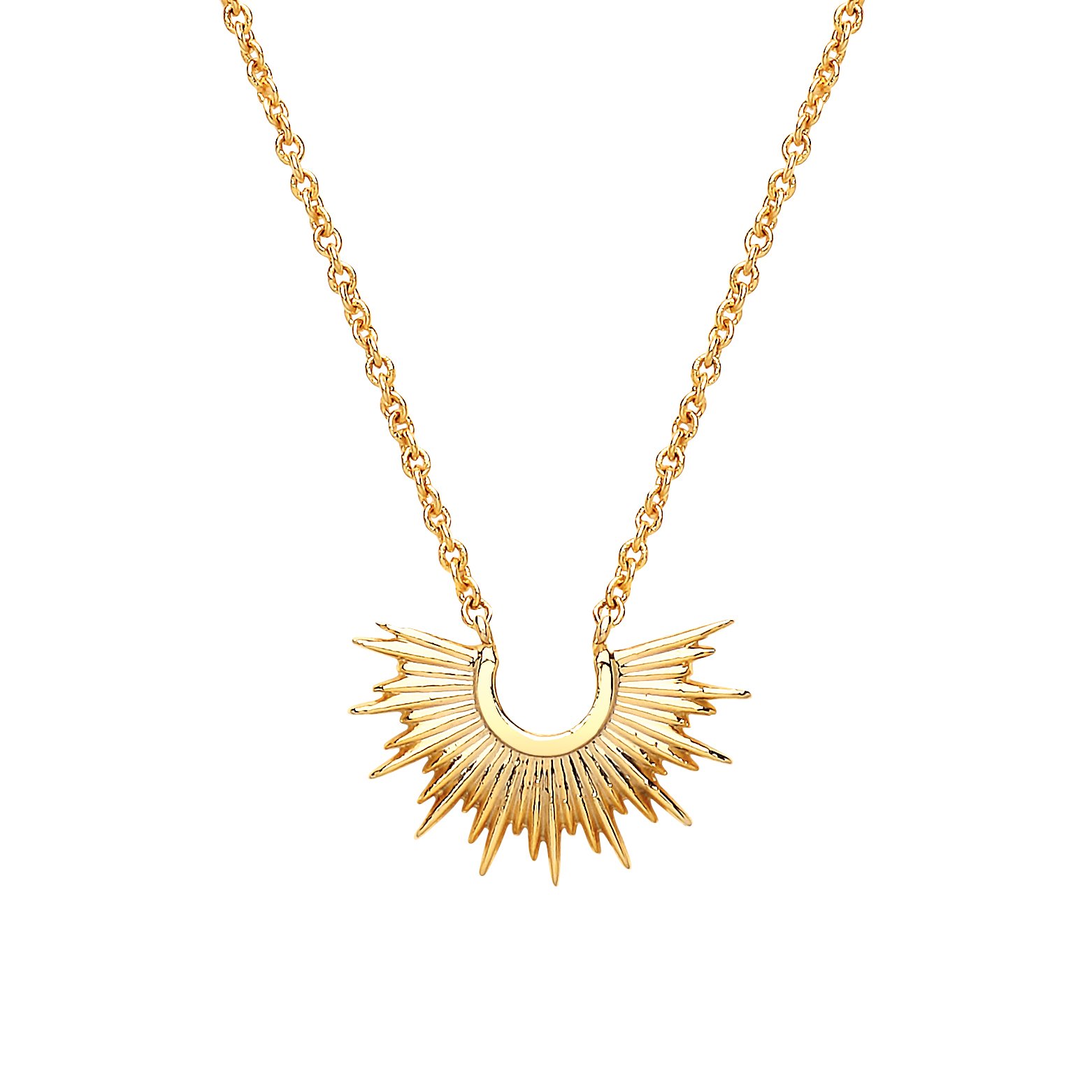 Estella Bartlett  Gold Half Sunburst Necklace