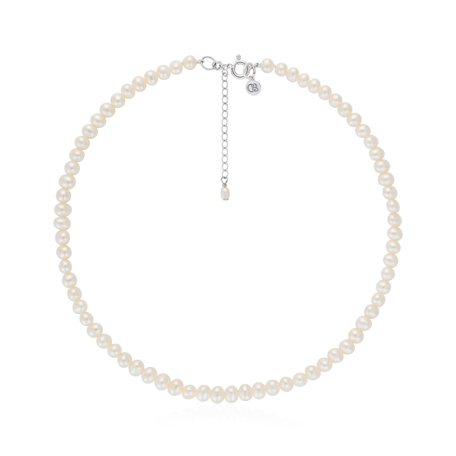 Claudia Bradby Button Pearl Choker Necklace