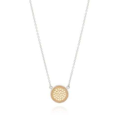 Anna Beck Gold and Silver Reversible Disc Necklace