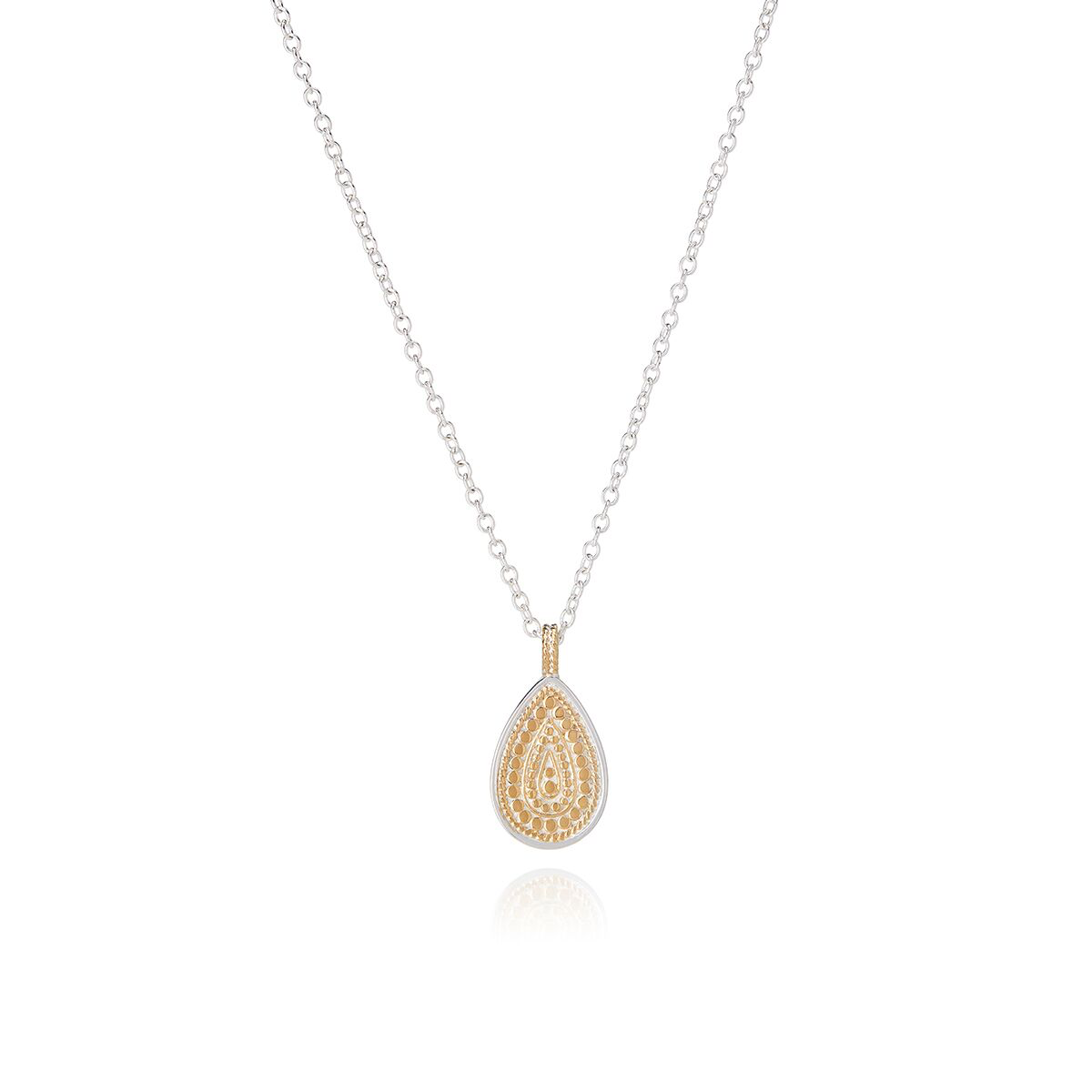 Anna Beck Gold and Silver Single Teardrop Necklace