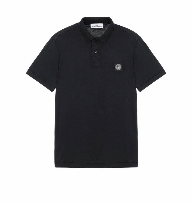 Stone Island Black Short Sleeve Polo Shirt