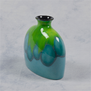 Poole Pottery Ceramic Tallulah Oval Bottle Vase 12cm