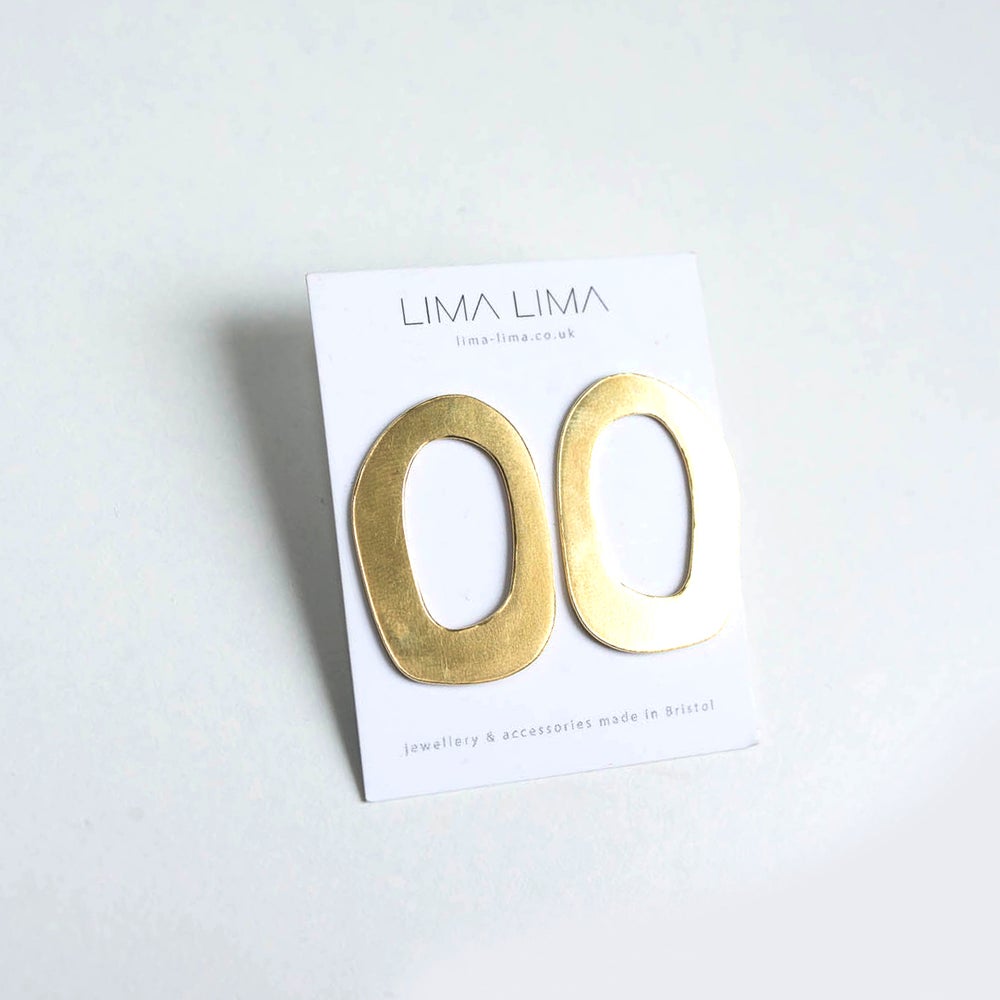 lima-lima Golda Brass Stud Earrings