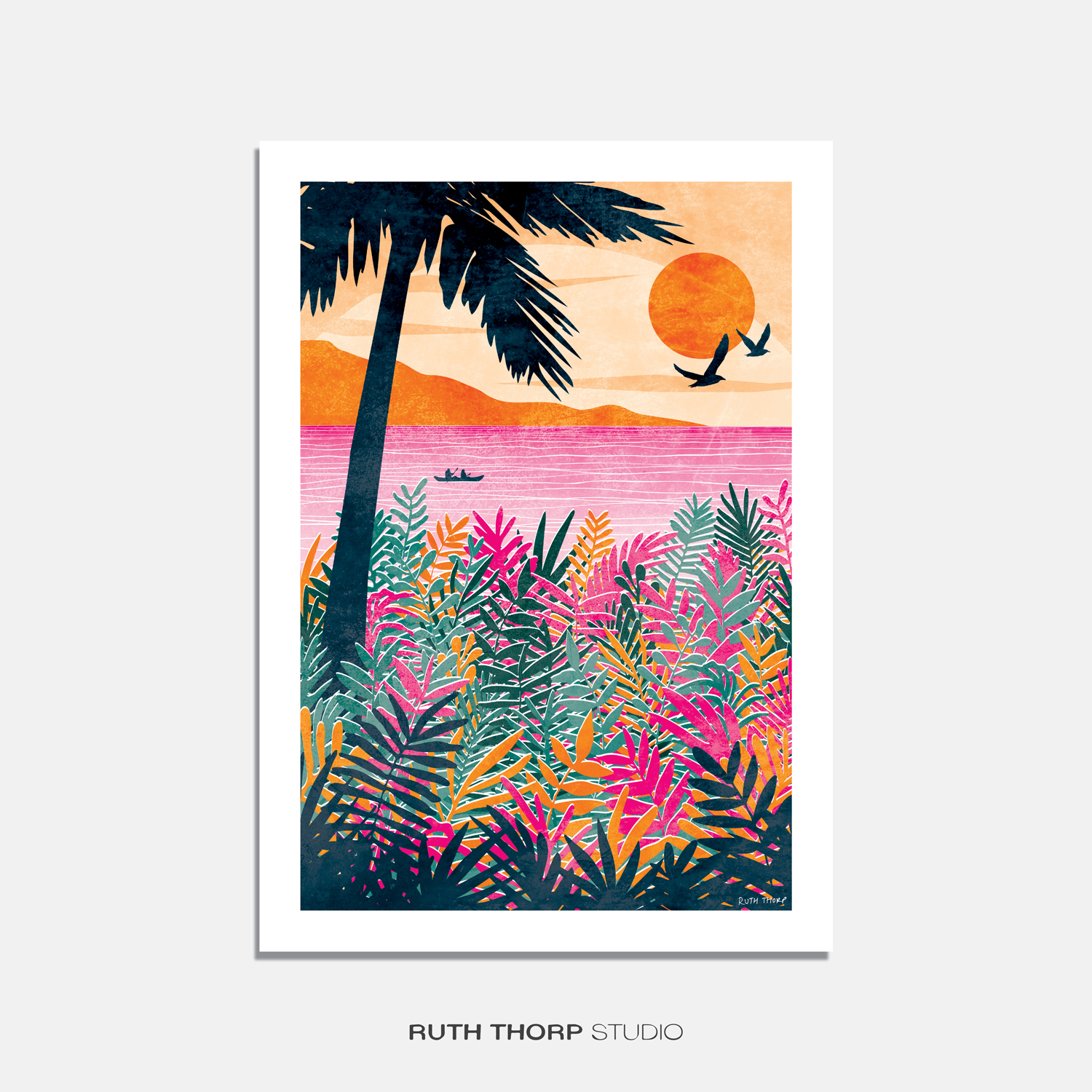 Ruth Thorp Studio Sundown Paradise A4 Art Print