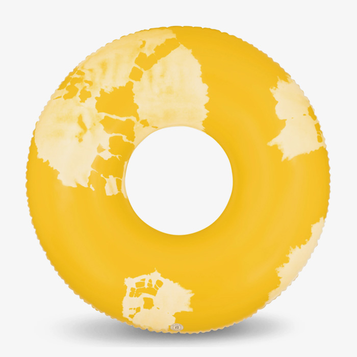 The Nice Fleet Large Inflatable Ring Mattress - Goa Yellow