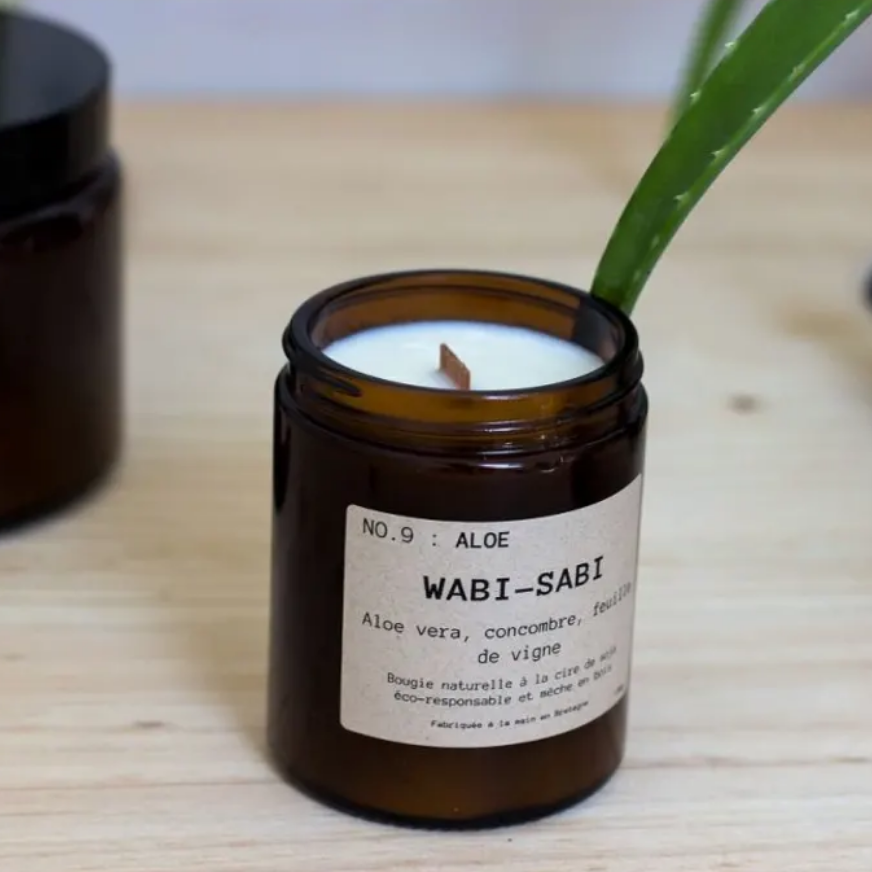 Wabi-Sabi Aloe No 9 Sented Candle 150g 