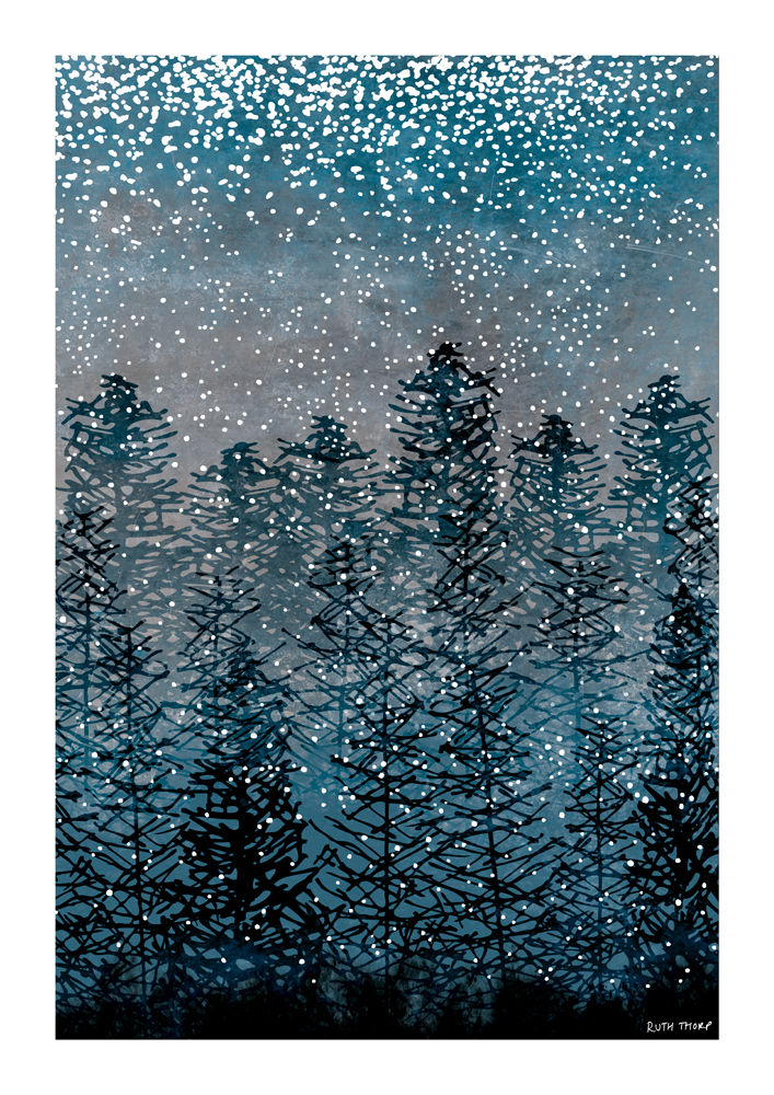 Ruth Thorp Studio A4 Winter Forest Art Print