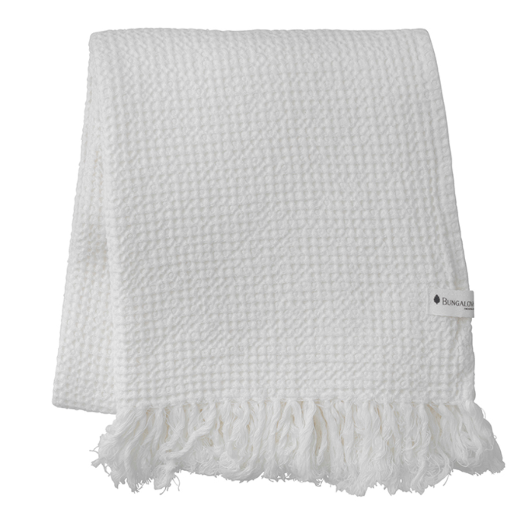 Bungalow DK Waffly White Towel Medium 70 x 120 cm