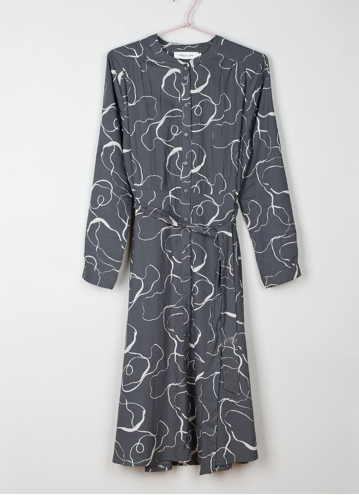 Indi & Cold Air Print Midi Dress