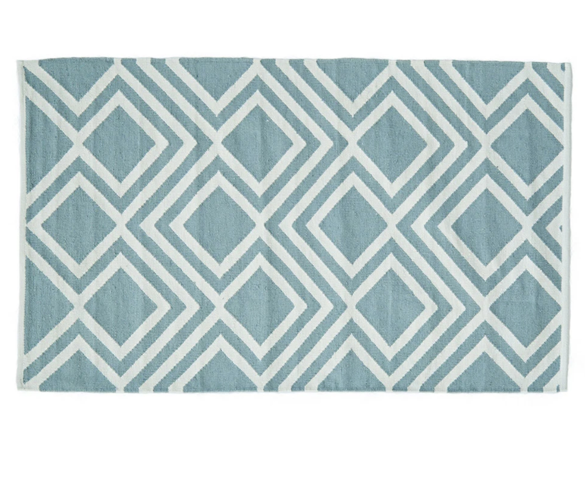 Weaver Green Iris Teal Rug - Made from Recycled Plastic Bottles