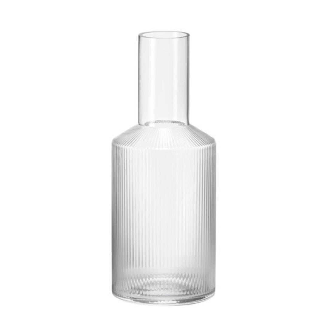 Ferm Living 1L Clear Ripple Glass Carafe