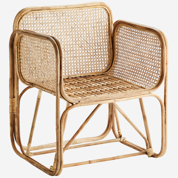 Madam Stoltz Bamboo and Rattan Lounge Chair