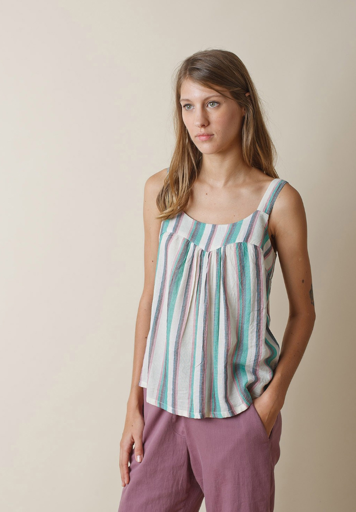 Indi & Cold Mint Stripe Top