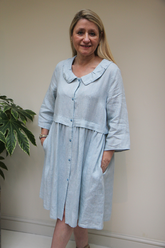 GR Nature Blue Glow Etmeja Linen Dress