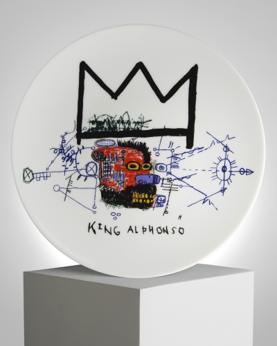 LIGNE BLANCHE PARIS Basquiat King Alphonso Porcelain Plate