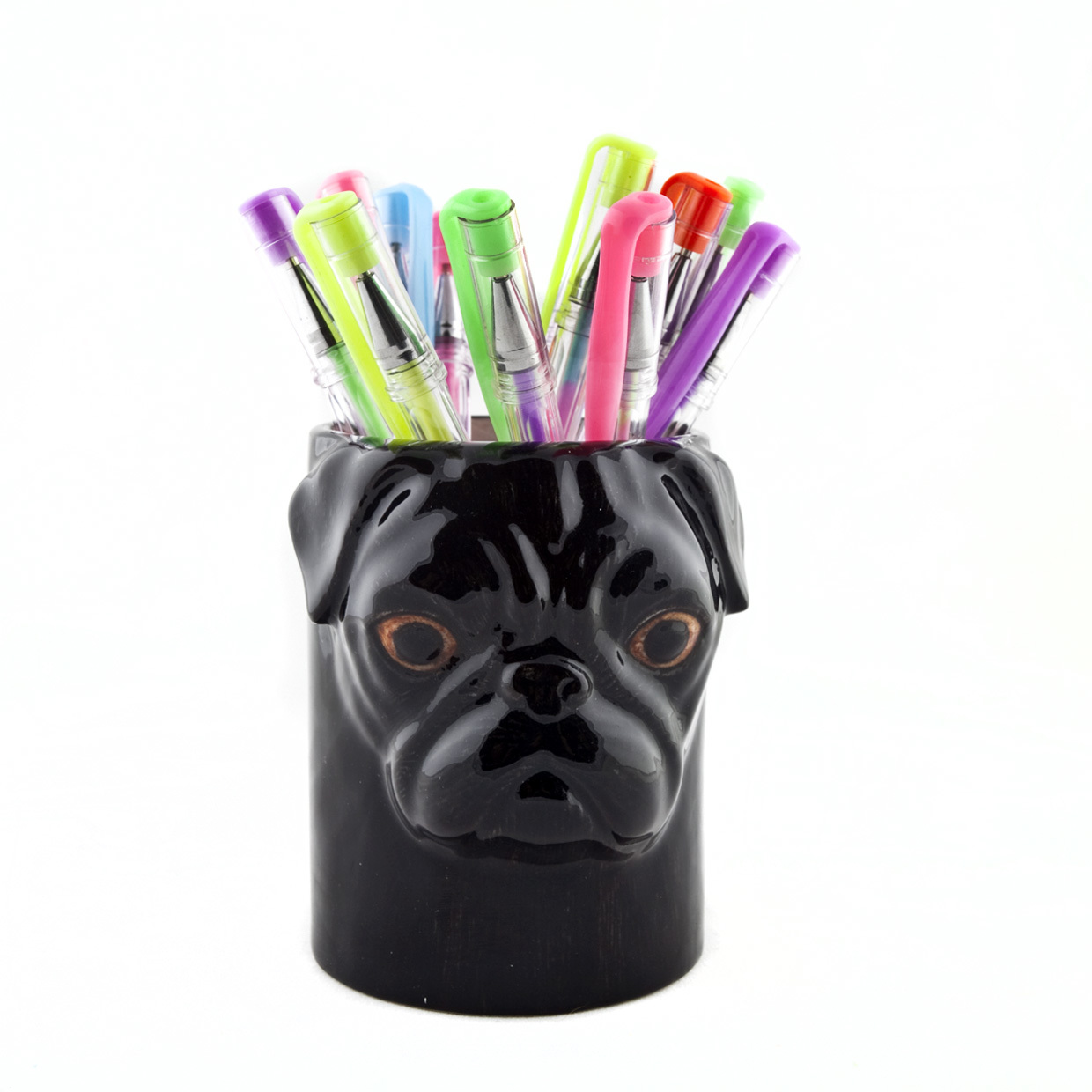 Quail Ceramics Pug Black Pen Pot