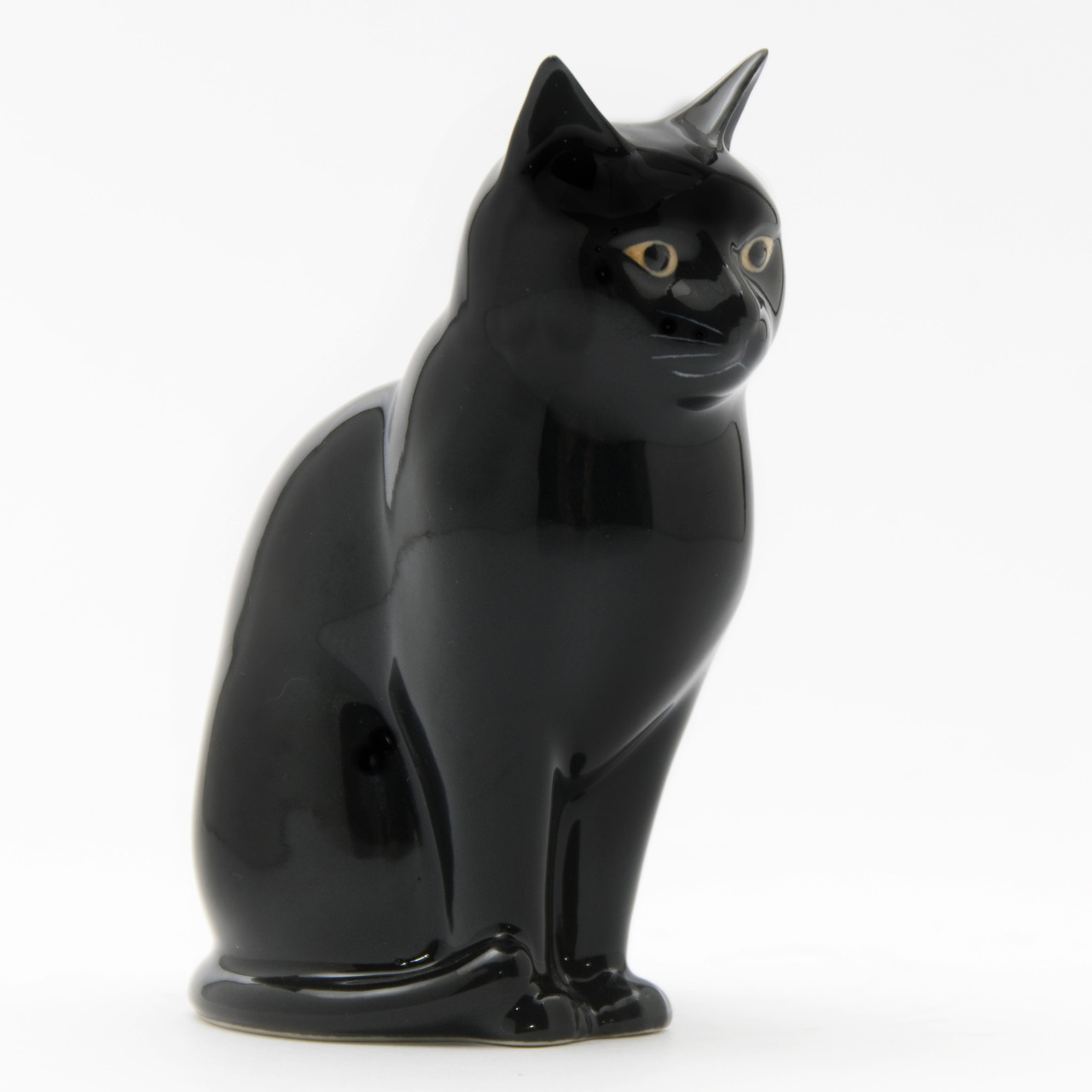 Quail Ceramics Lucky Black Cat Vase L