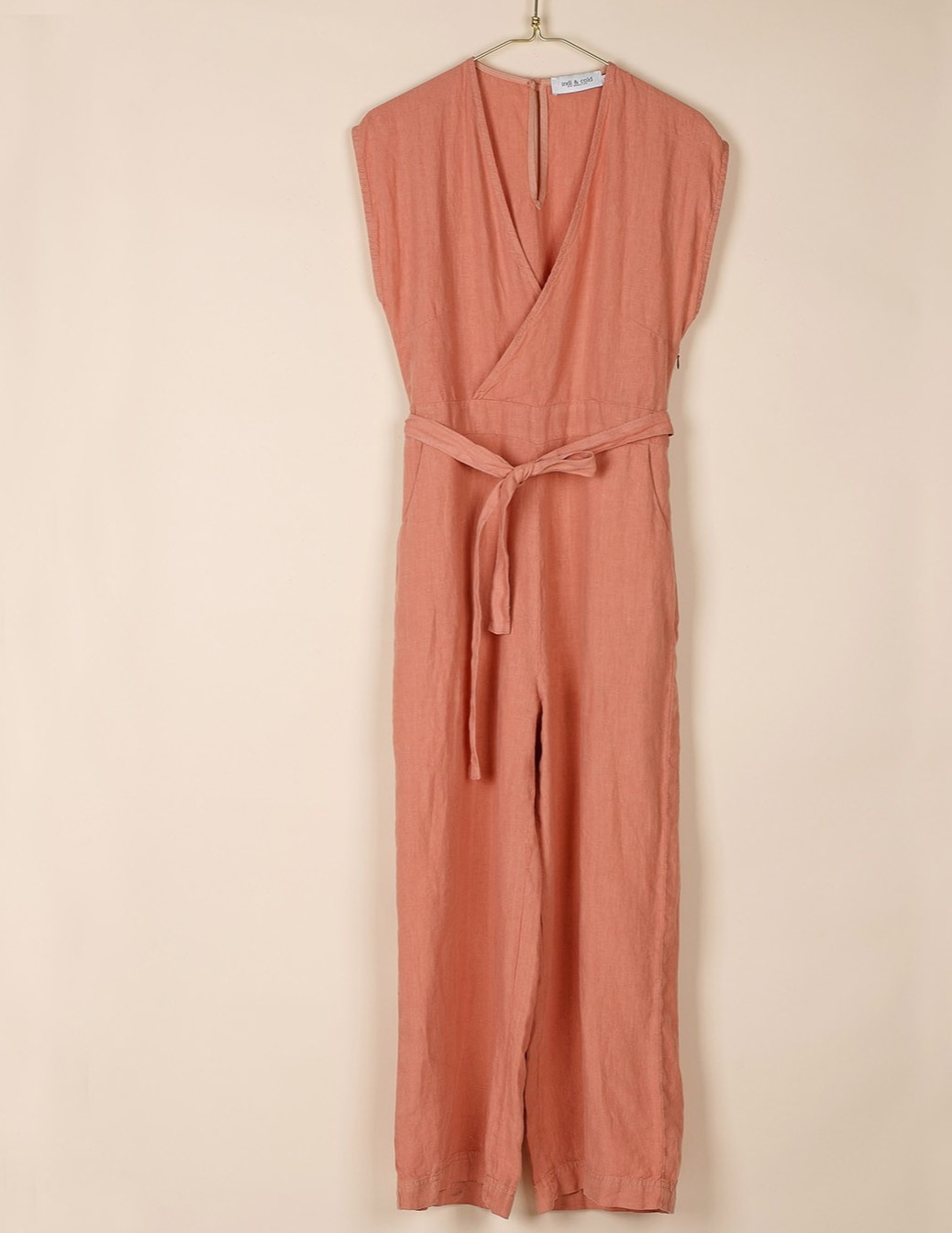 Indi & Cold Blush Linen Jumpsuit