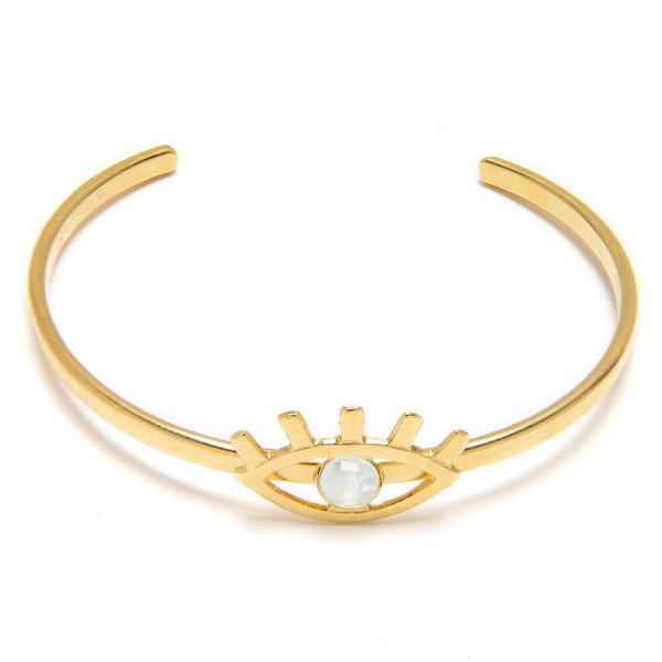 Dlirio Gold Pulsera Eye Con Piedra Luna