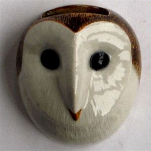 Quail Ceramics Barn Owl Wall Vase