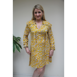 designers-society-yellow-floral-print-frill-dress