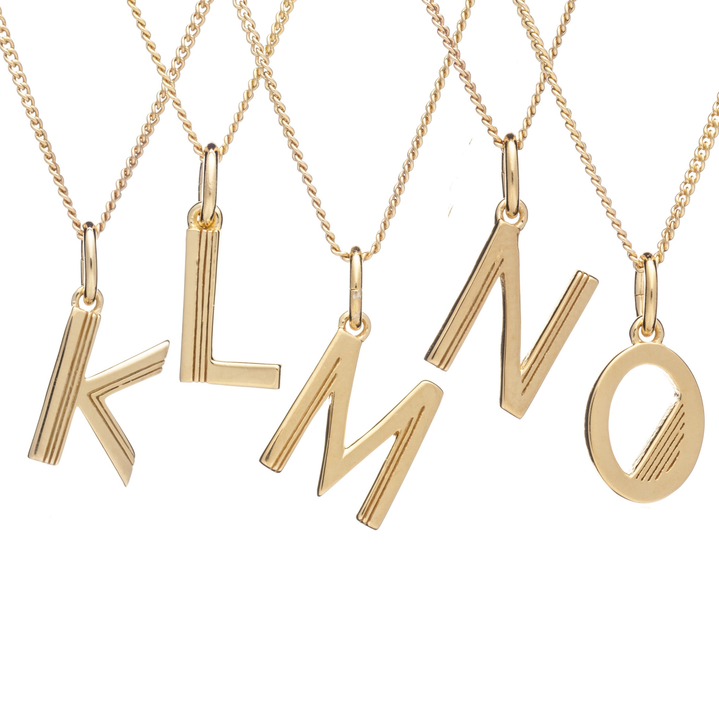 Rachel Jackson Gold M Initial Necklace