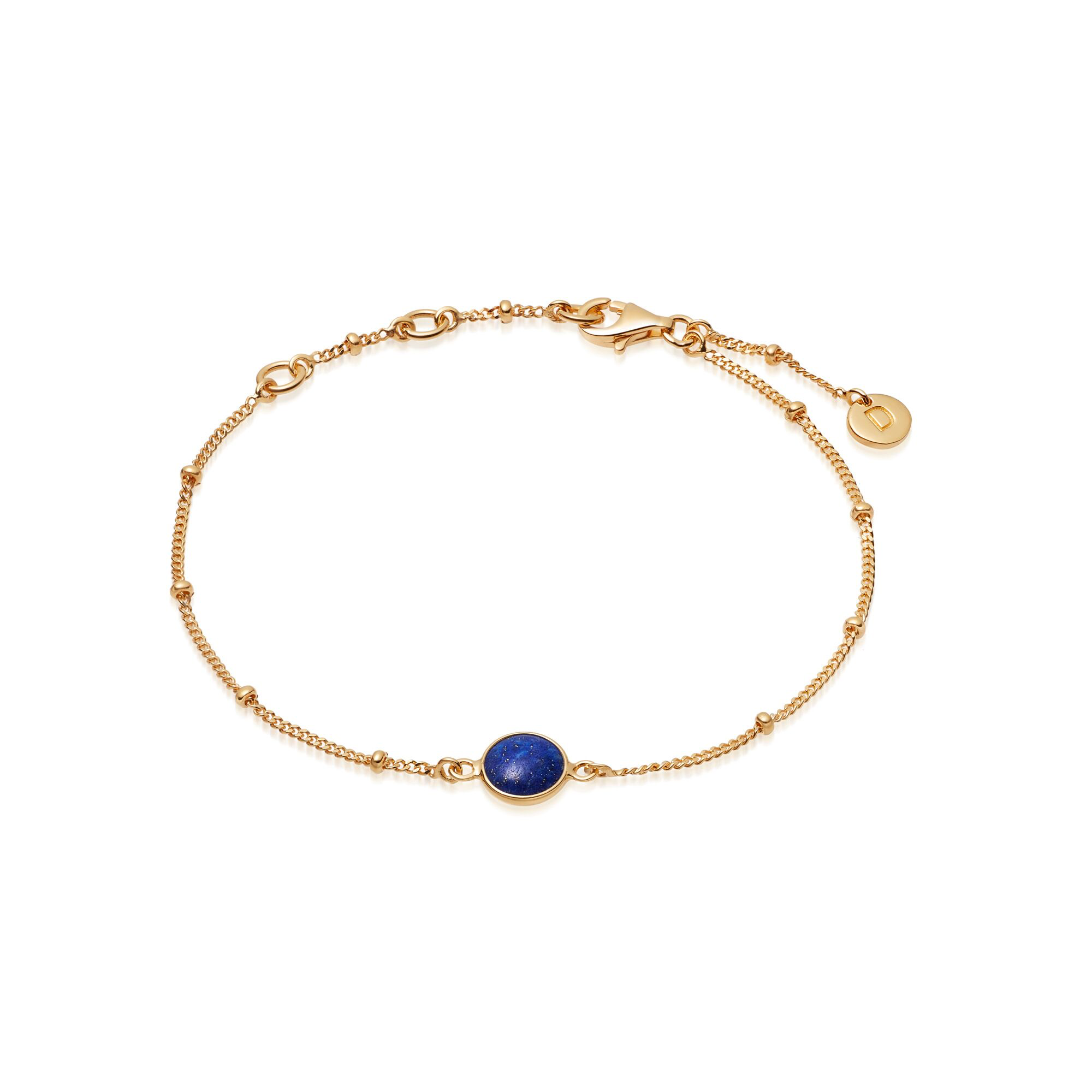 Daisy London Gold Lapis Healing Stone Bracelet