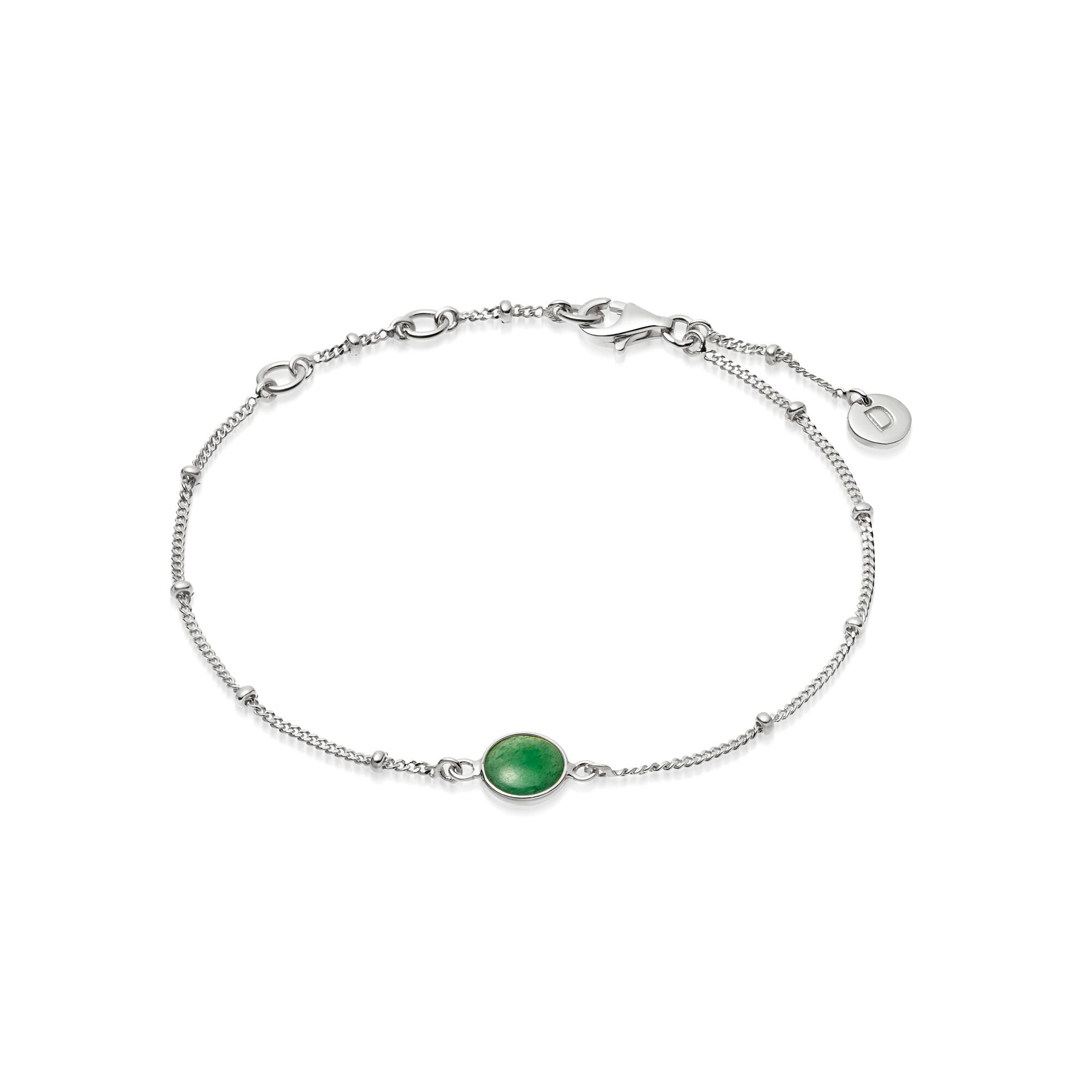 Daisy London Silver Green Healing Stone Bracelet