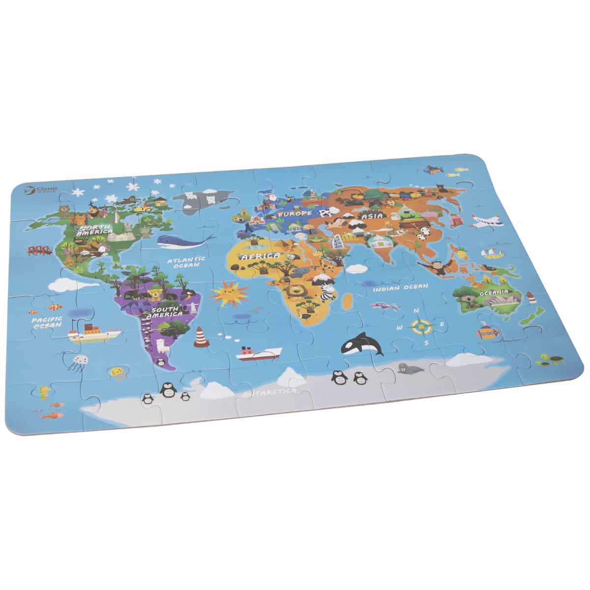 Classic World 48 Pieces World Map Puzzle