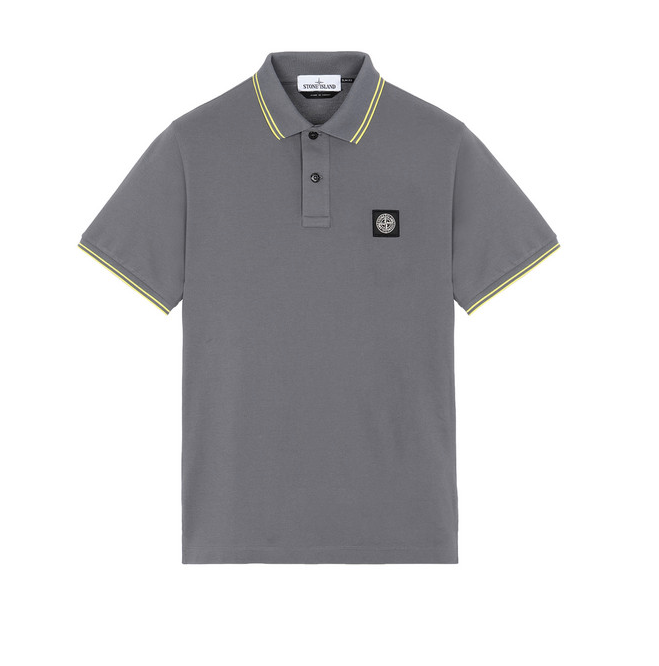 Stone Island Pewter Short Sleeve Polo Shirt