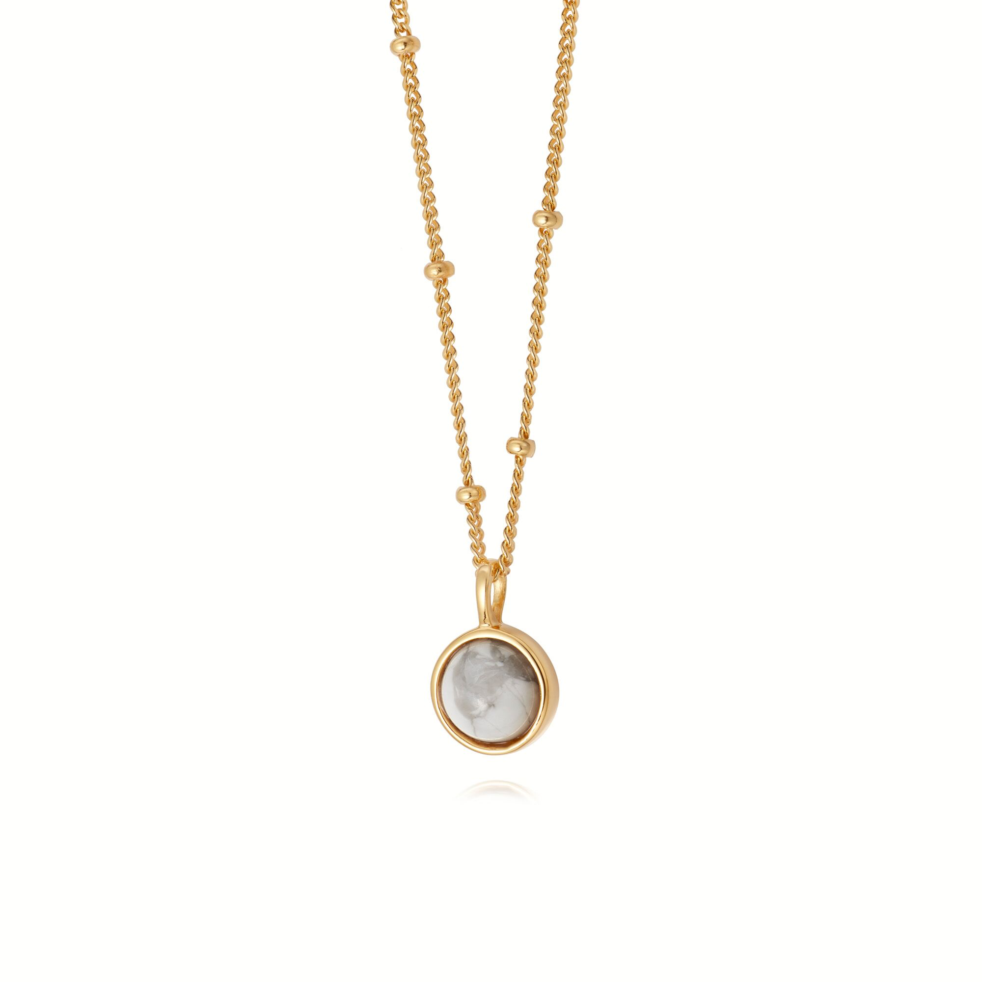 Daisy London Gold Howlite Healing Stone Necklace