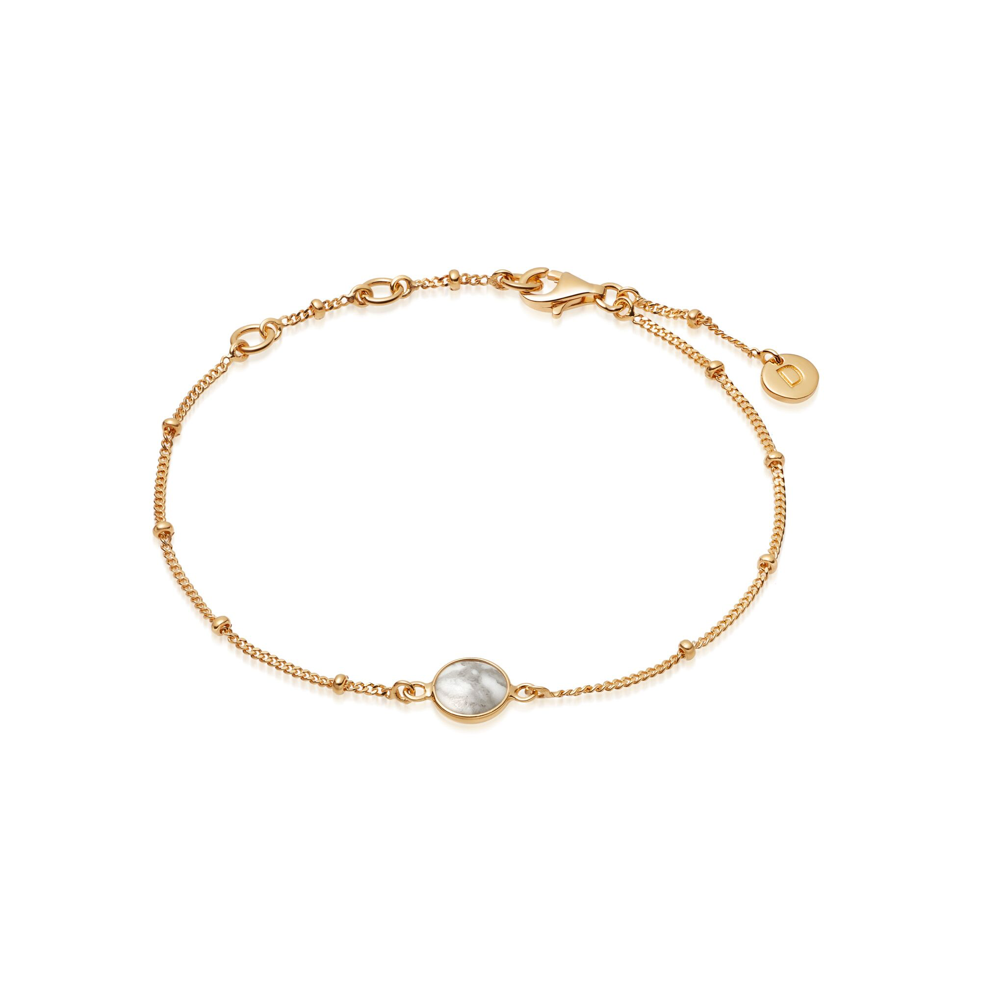 Daisy London Gold Howlite Healing Stone Bracelet