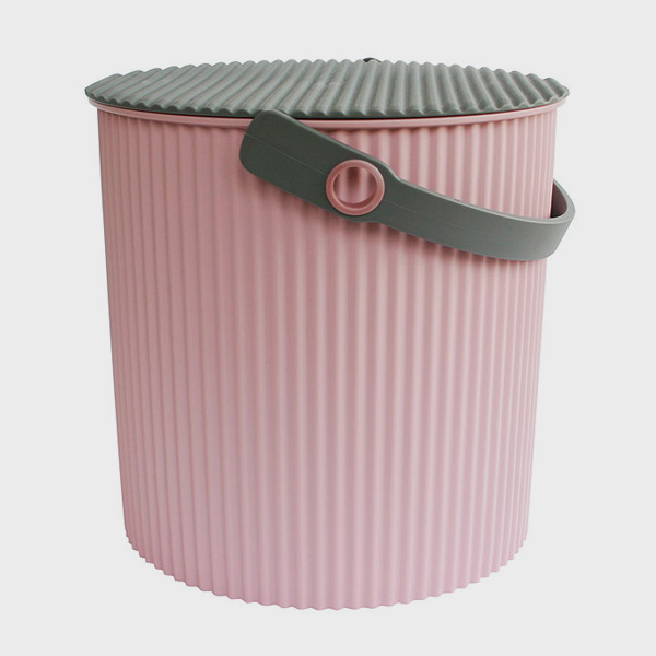 Hachiman Small Rose-Grey Lidded Storage Bucket