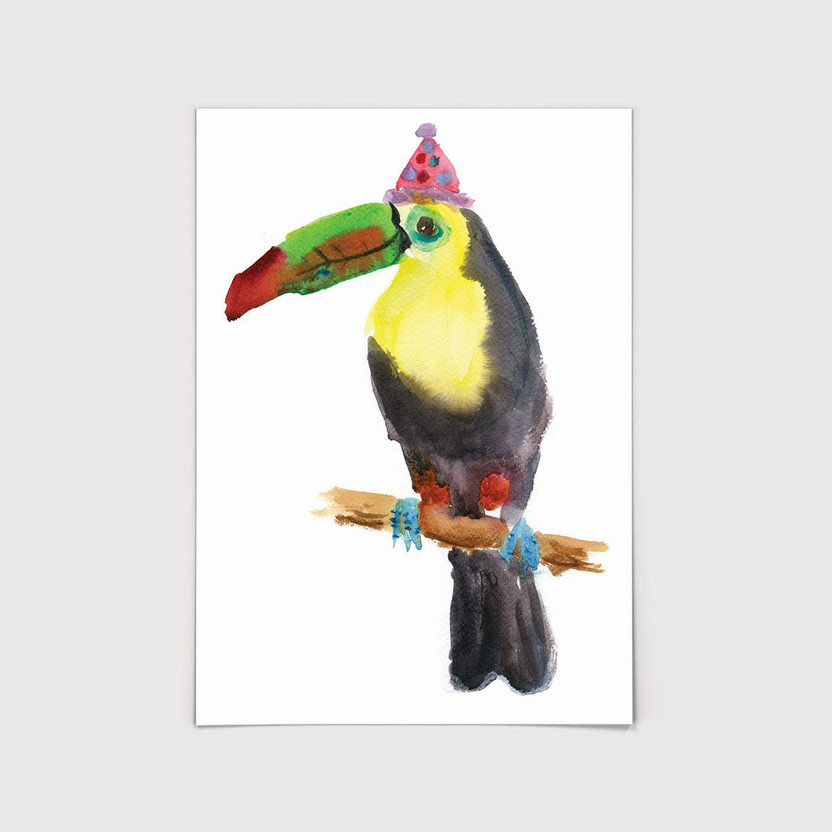 rosie-webb-party-toucan-a4-art-print