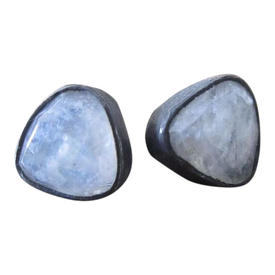 CollardManson 925 Silver Small Moonstone Earrings