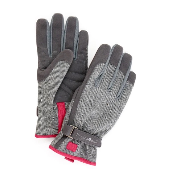 Burgon & Ball Grey Tweed Gardening Gloves