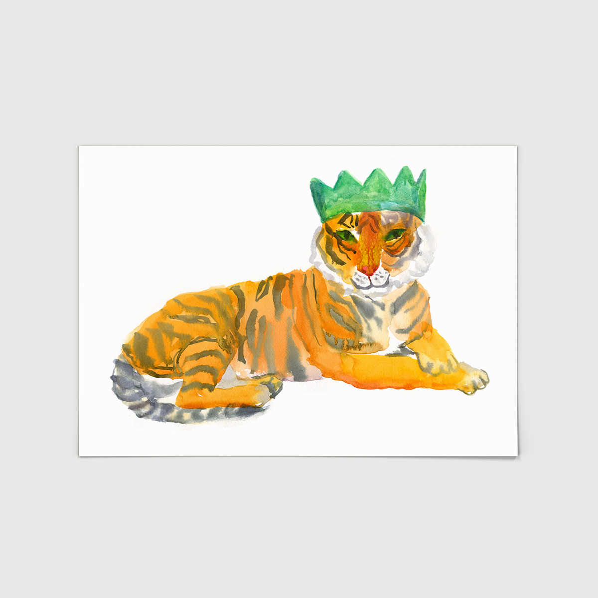 Rosie Webb  Party Tiger A4 Art Print