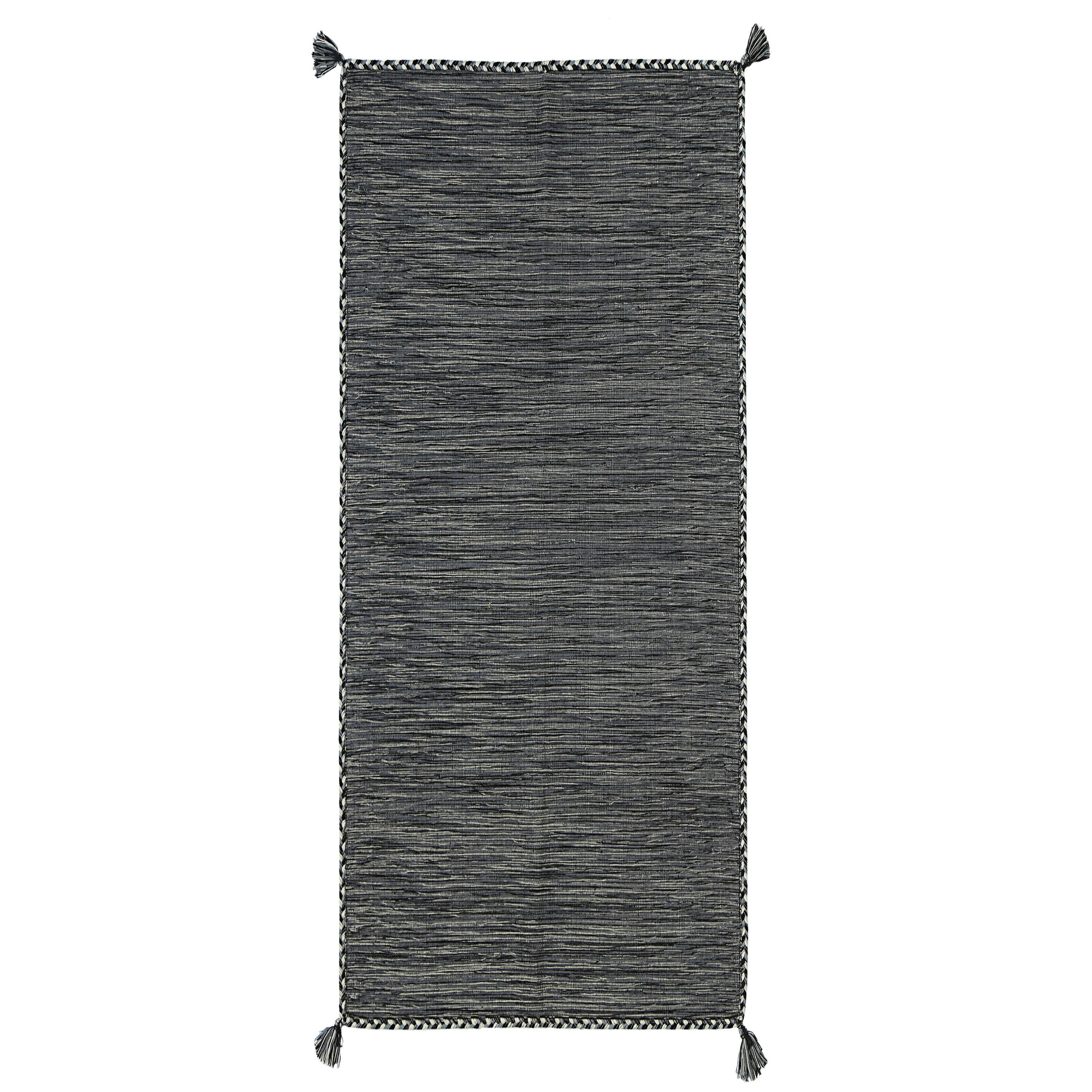 50 x 120cm Gray Cotton Rug