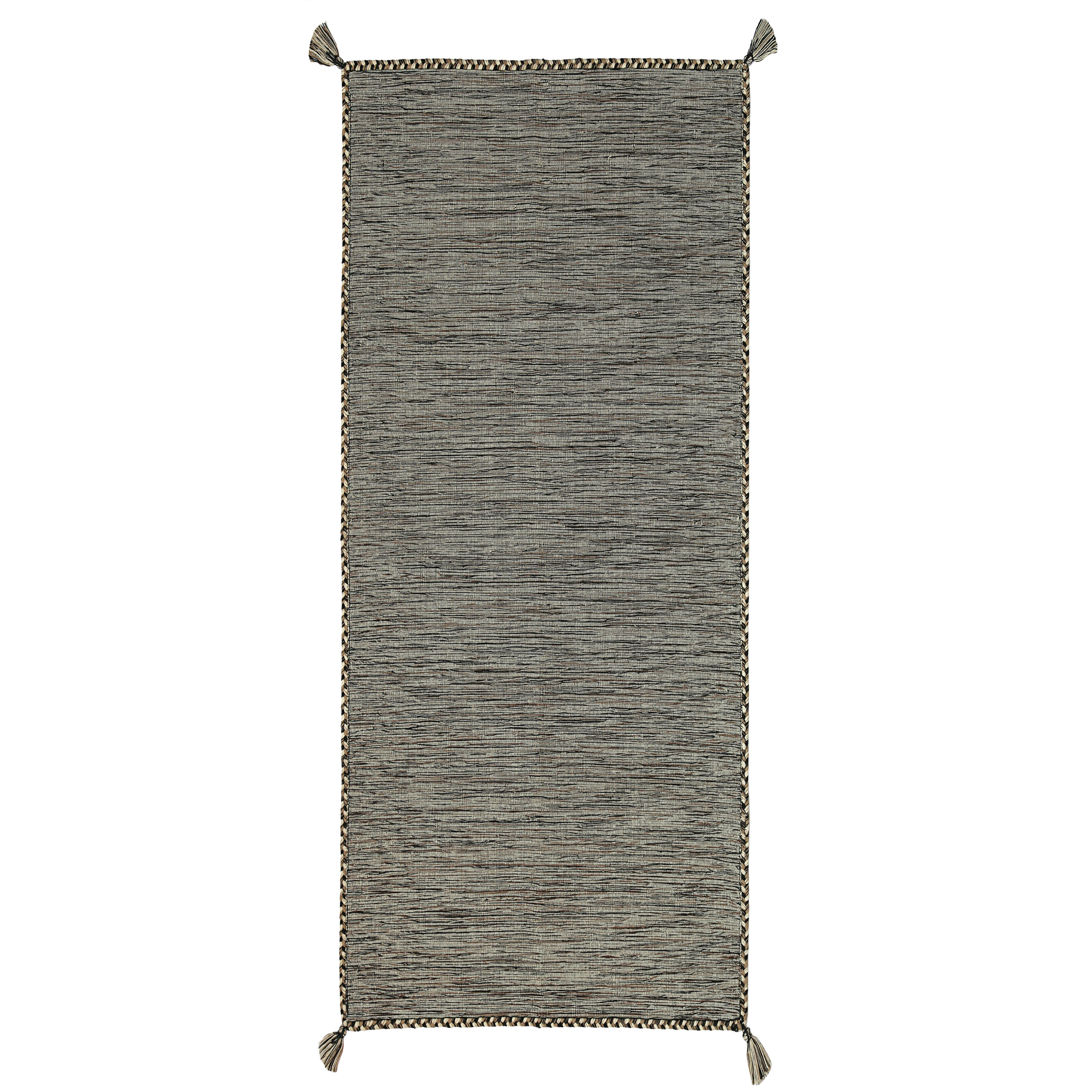 50 x 120cm Brown Cotton Rug