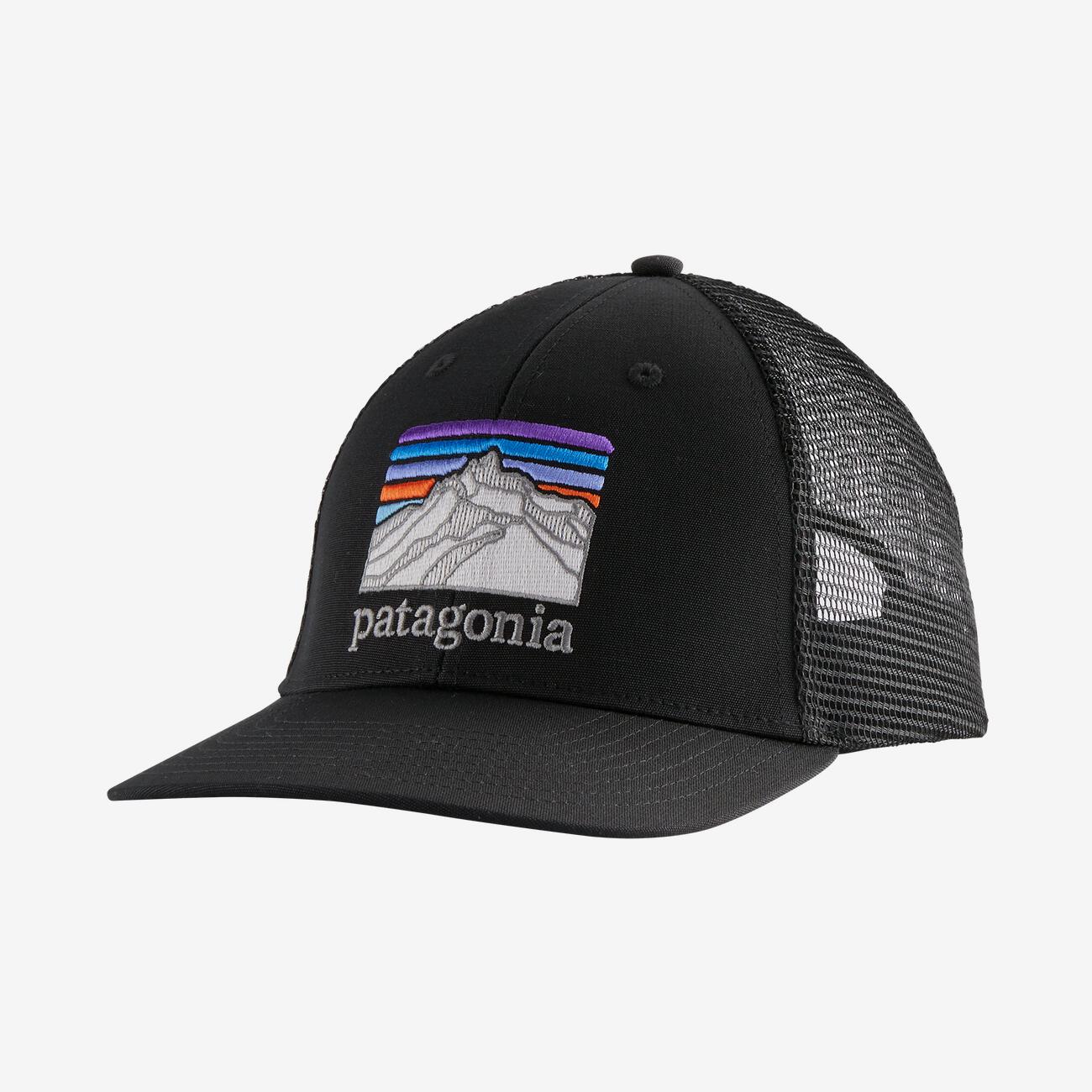 Patagonia Line Logo Ridge LoPro Trucker Hat - Black 