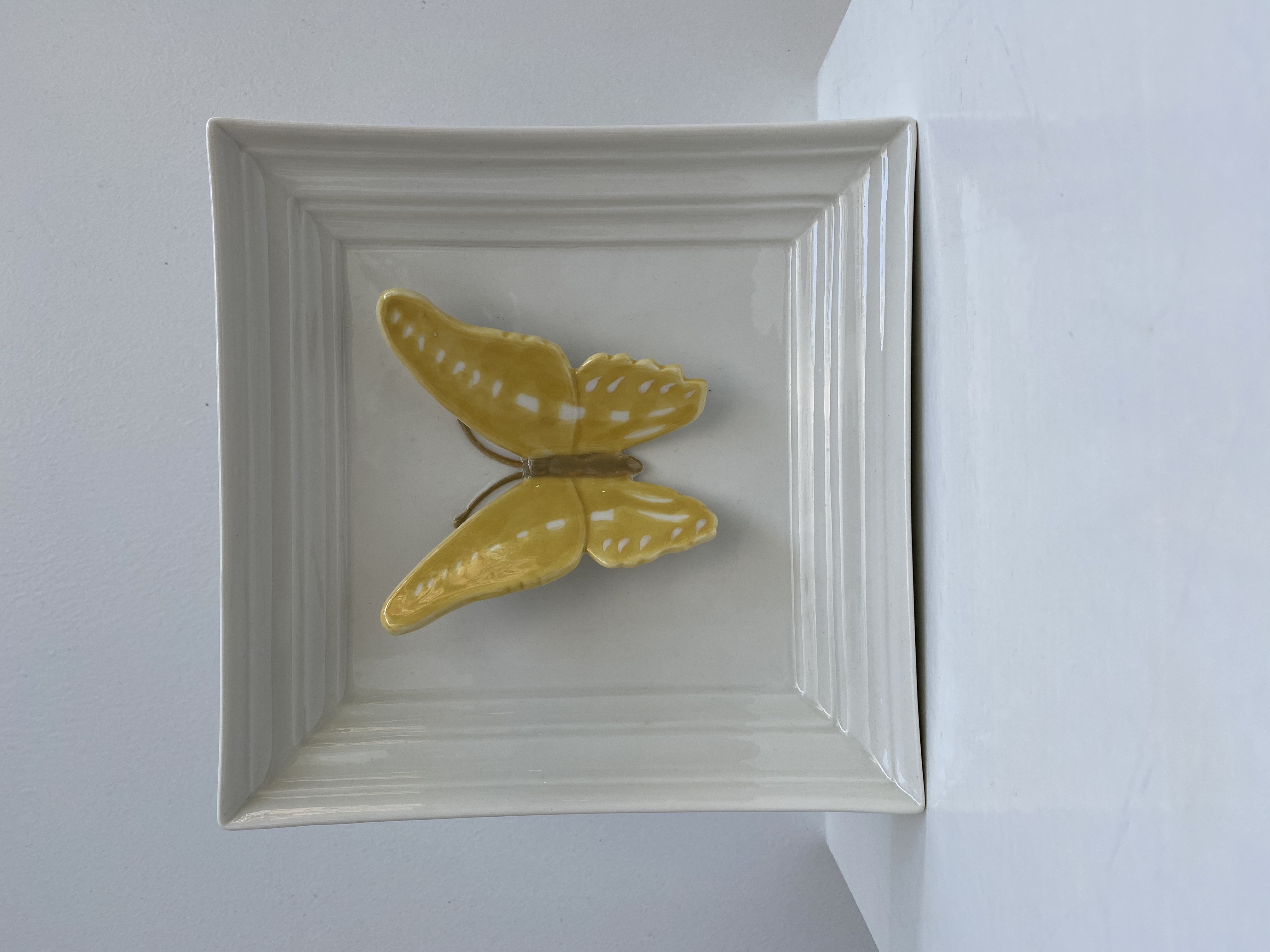 Asiatides Mural Yellow Butterfly Frame