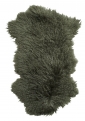 Or & Wonder Collection Tibetan Lamb Fur Throw Dark Green