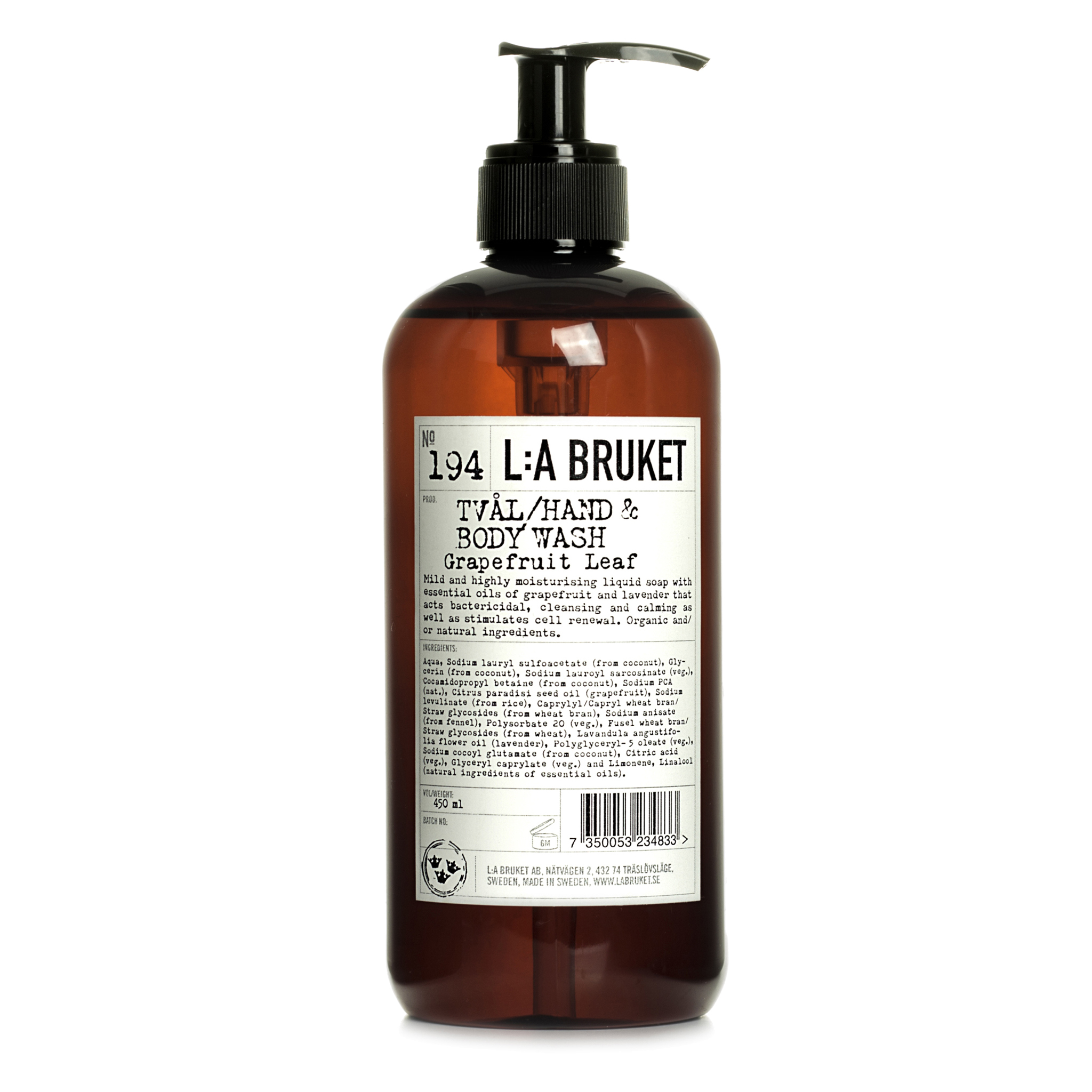 L:A Bruket Grapefruit Leaf Hand & Body Wash