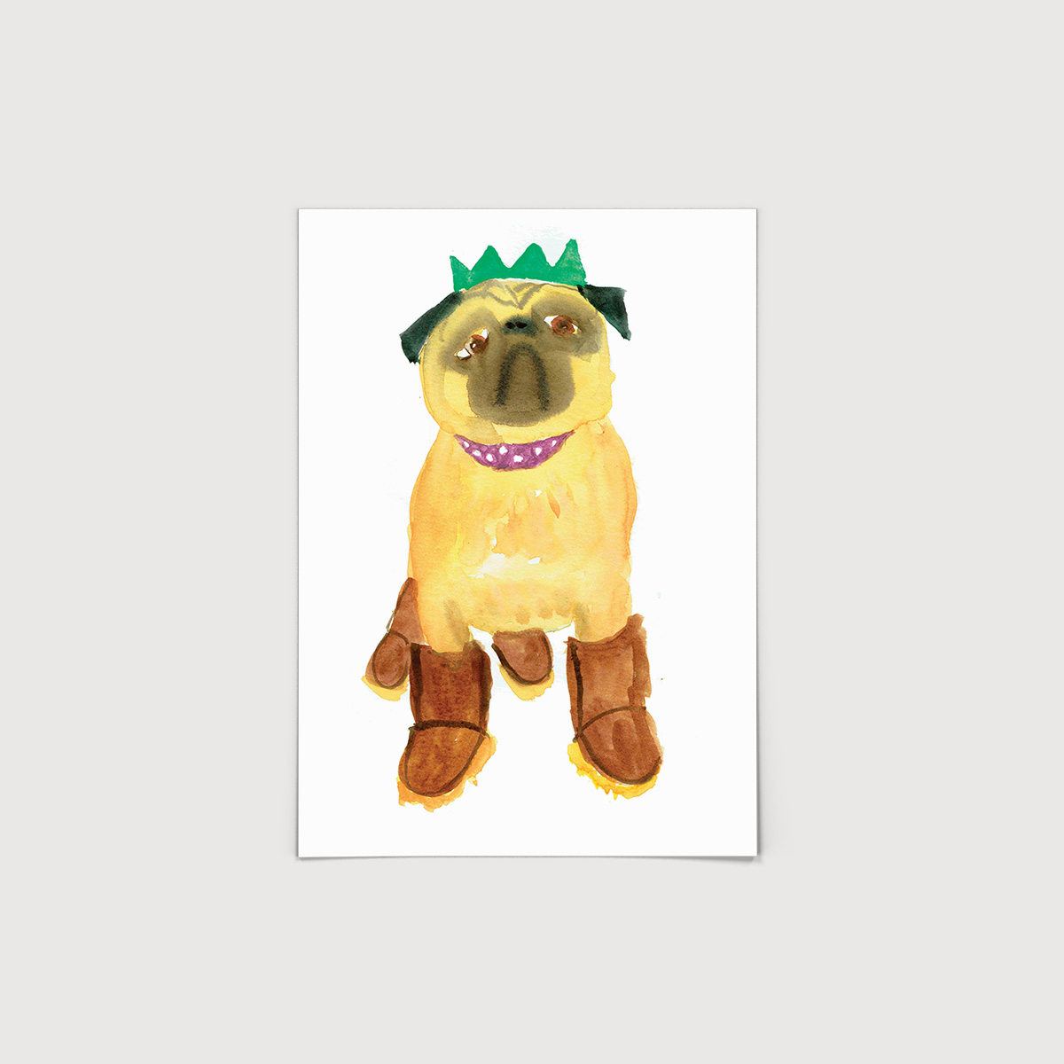 rosie-webb-pug-in-uggs-a4-art-print