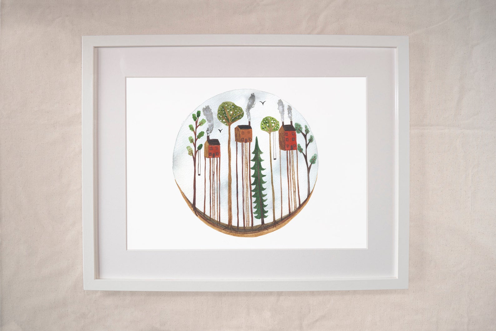 Hattie Buckwell Treetop Forest Adventure A4 Art Print