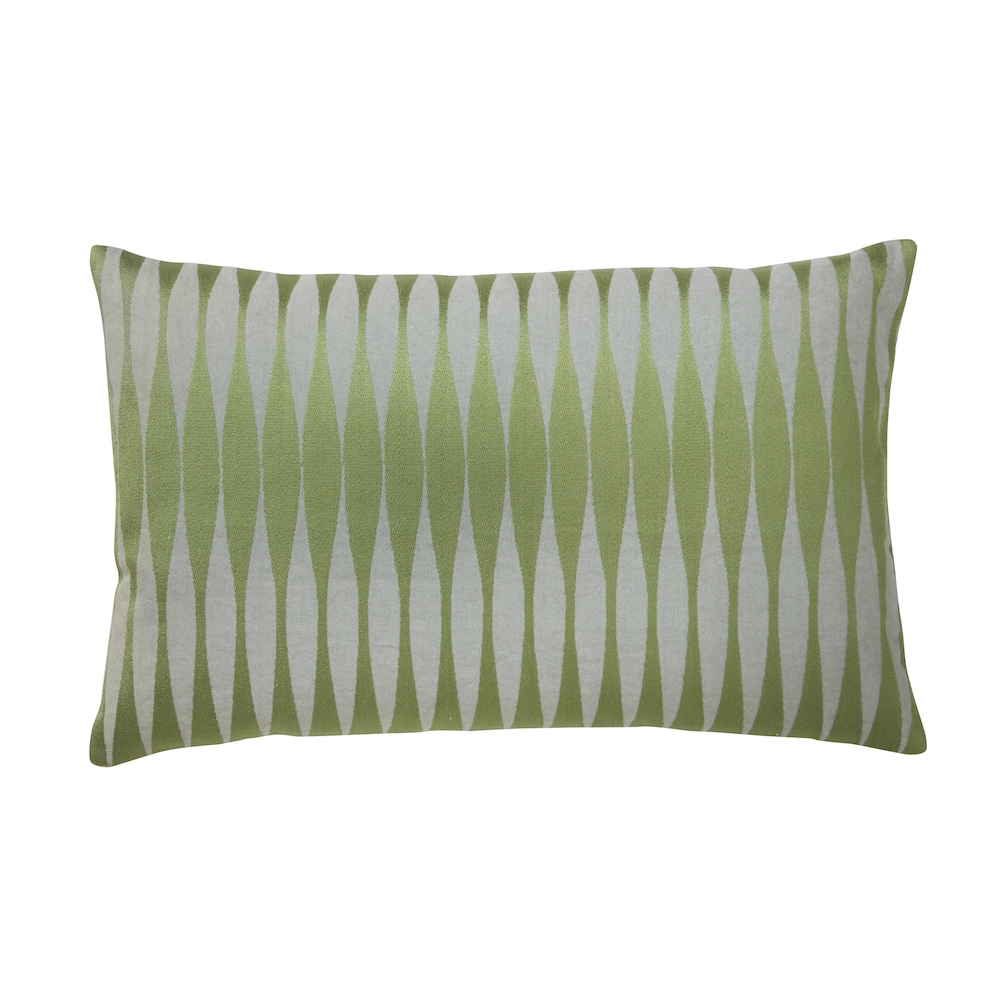 Bungalow DK Embroidered Backgammon Cushion Celadon