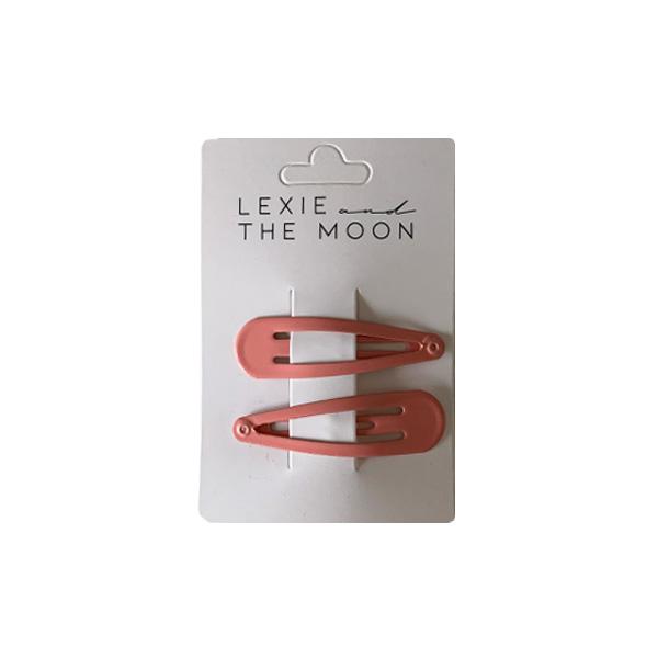 Little Indians Lexie The Moon Hair Clip Salmon