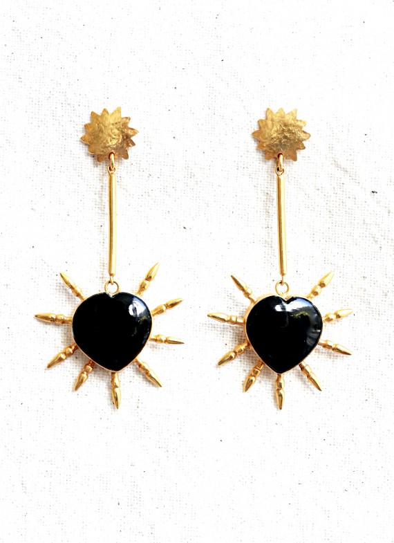 ikkelele Burning Heart Earrings